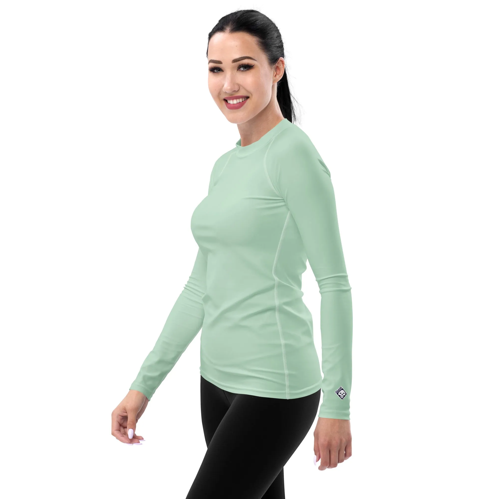 Elevated Essentials: Long Sleeve Solid Color Rash Guard for Women - Surf Crest