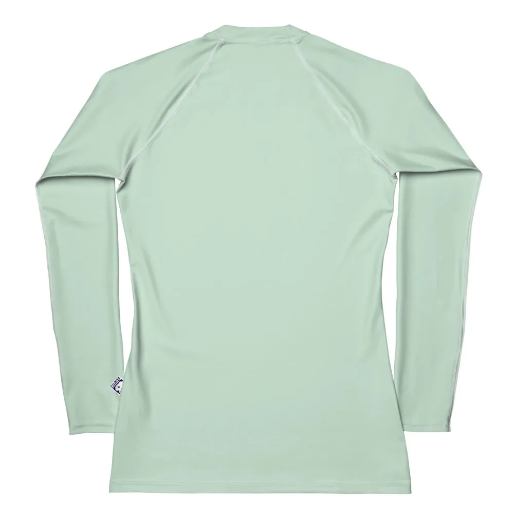 Elevated Essentials: Long Sleeve Solid Color Rash Guard for Women - Surf Crest