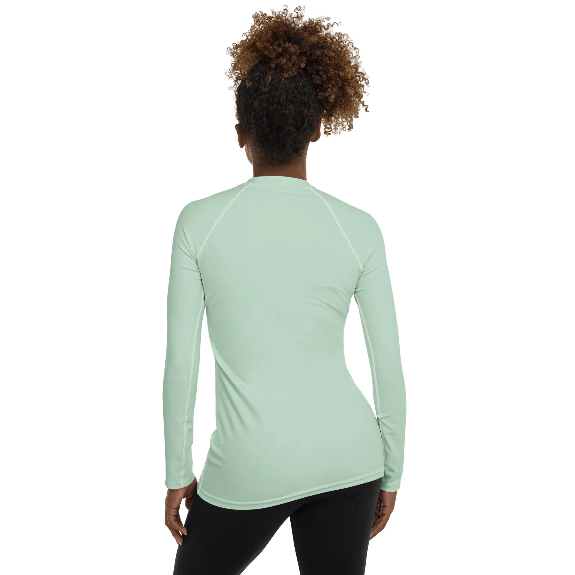 Elevated Essentials: Long Sleeve Solid Color Rash Guard for Women - Surf Crest