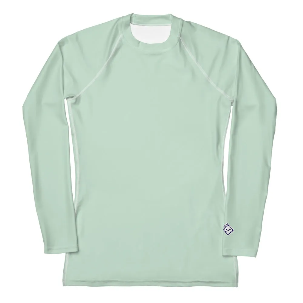 Elevated Essentials: Long Sleeve Solid Color Rash Guard for Women - Surf Crest