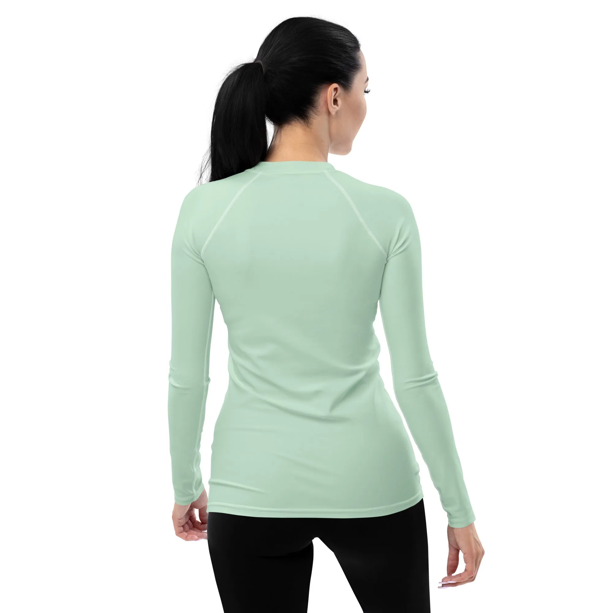 Elevated Essentials: Long Sleeve Solid Color Rash Guard for Women - Surf Crest