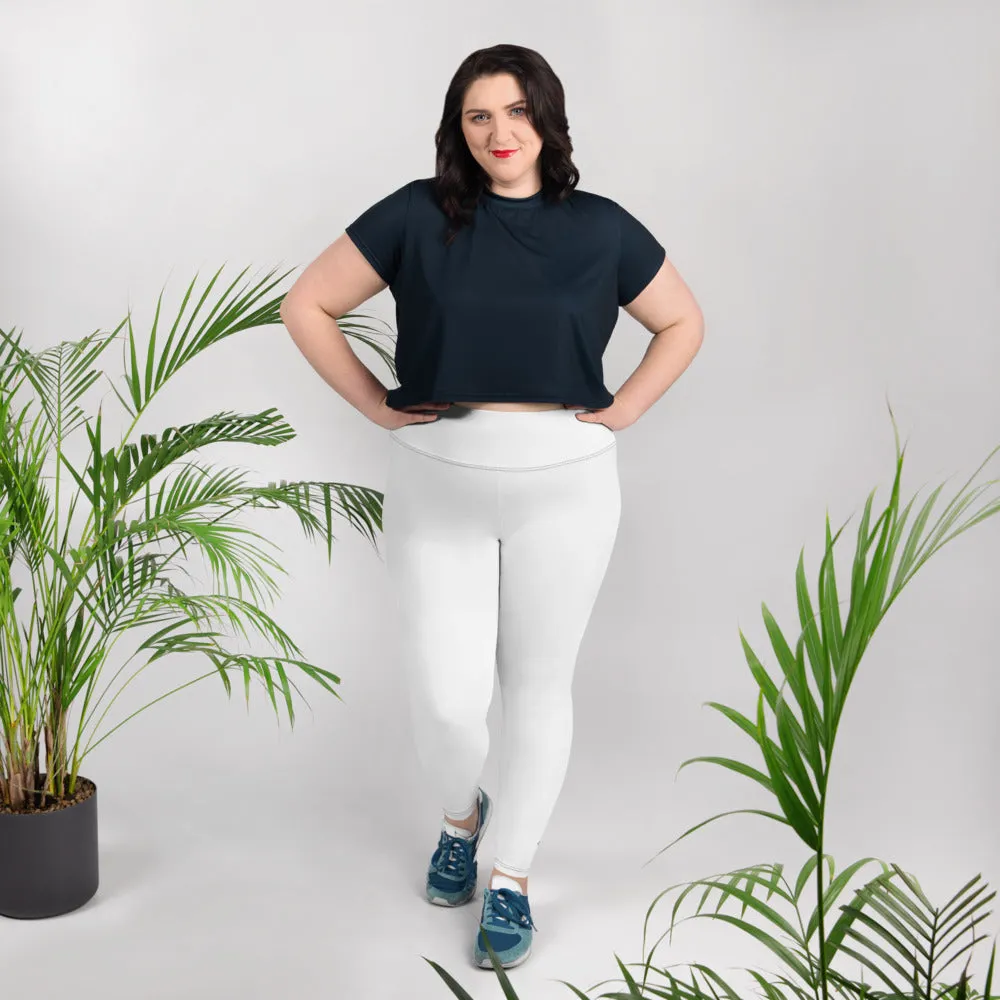 Empower Your Curves: Women's Plus Size Workout Leggings - Snow