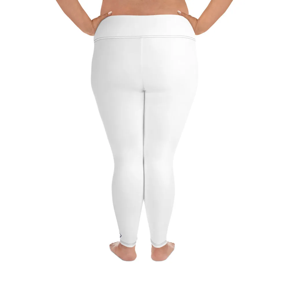 Empower Your Curves: Women's Plus Size Workout Leggings - Snow