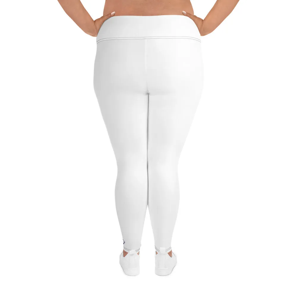 Empower Your Curves: Women's Plus Size Workout Leggings - Snow