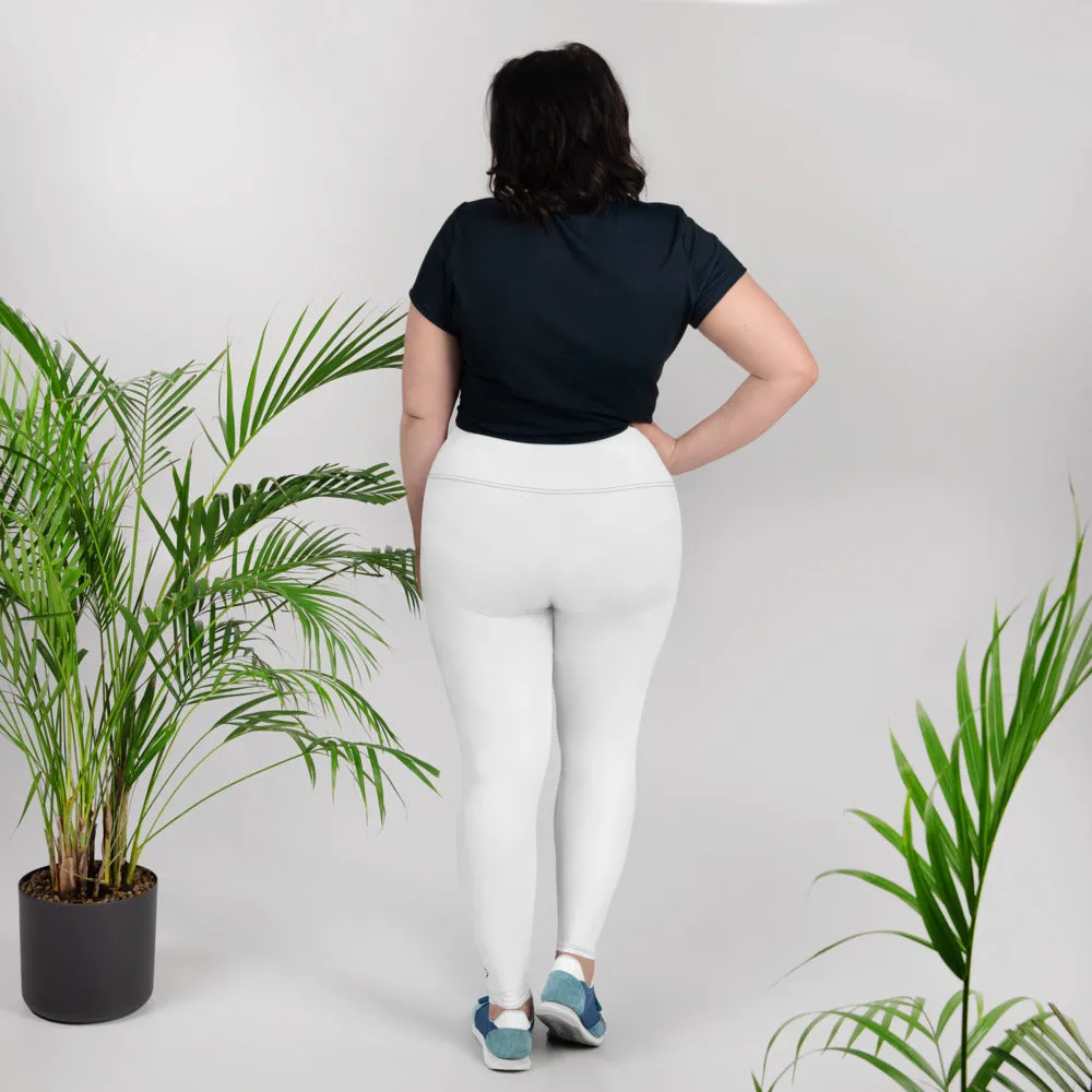 Empower Your Curves: Women's Plus Size Workout Leggings - Snow