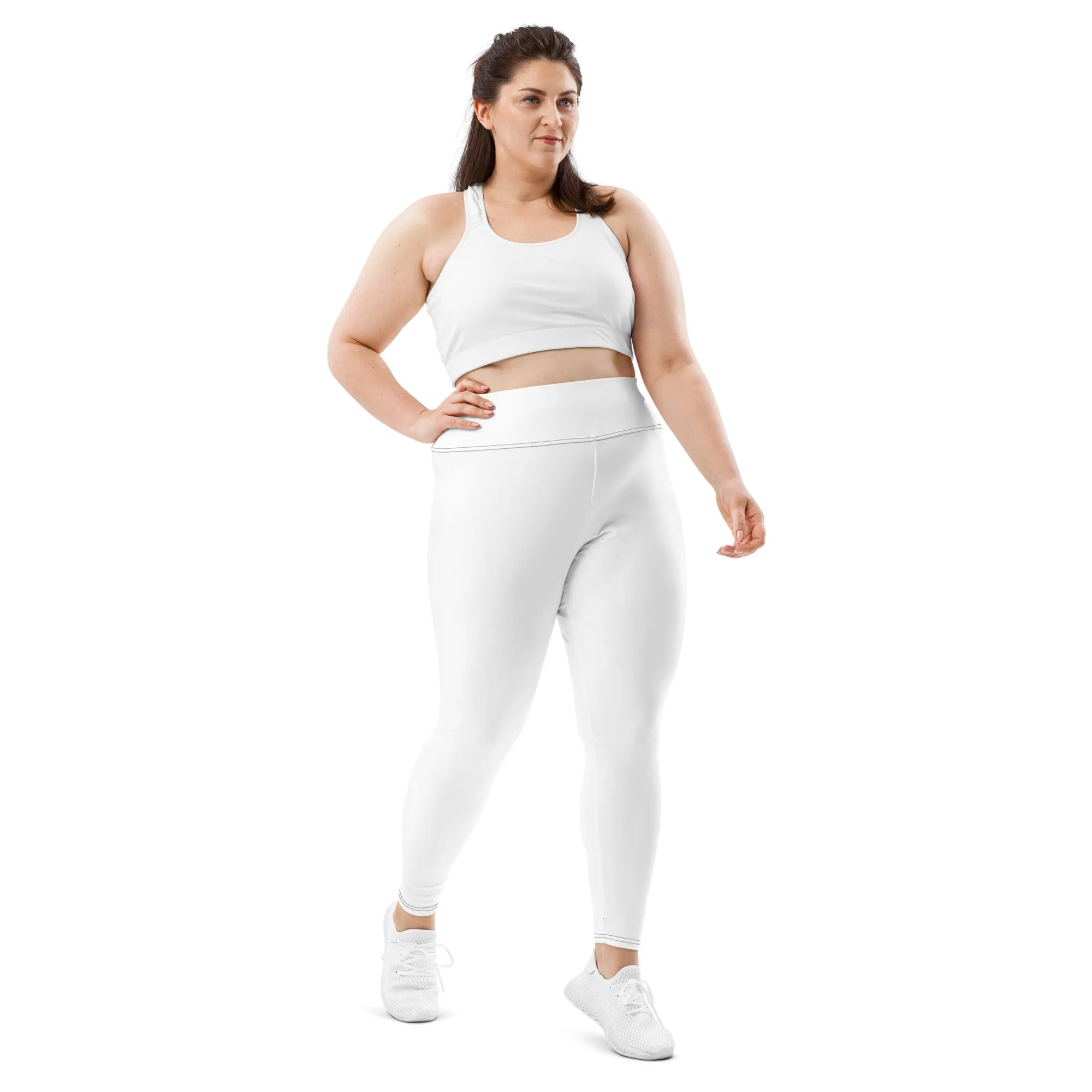 Empower Your Curves: Women's Plus Size Workout Leggings - Snow