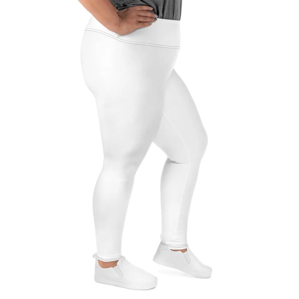 Empower Your Curves: Women's Plus Size Workout Leggings - Snow