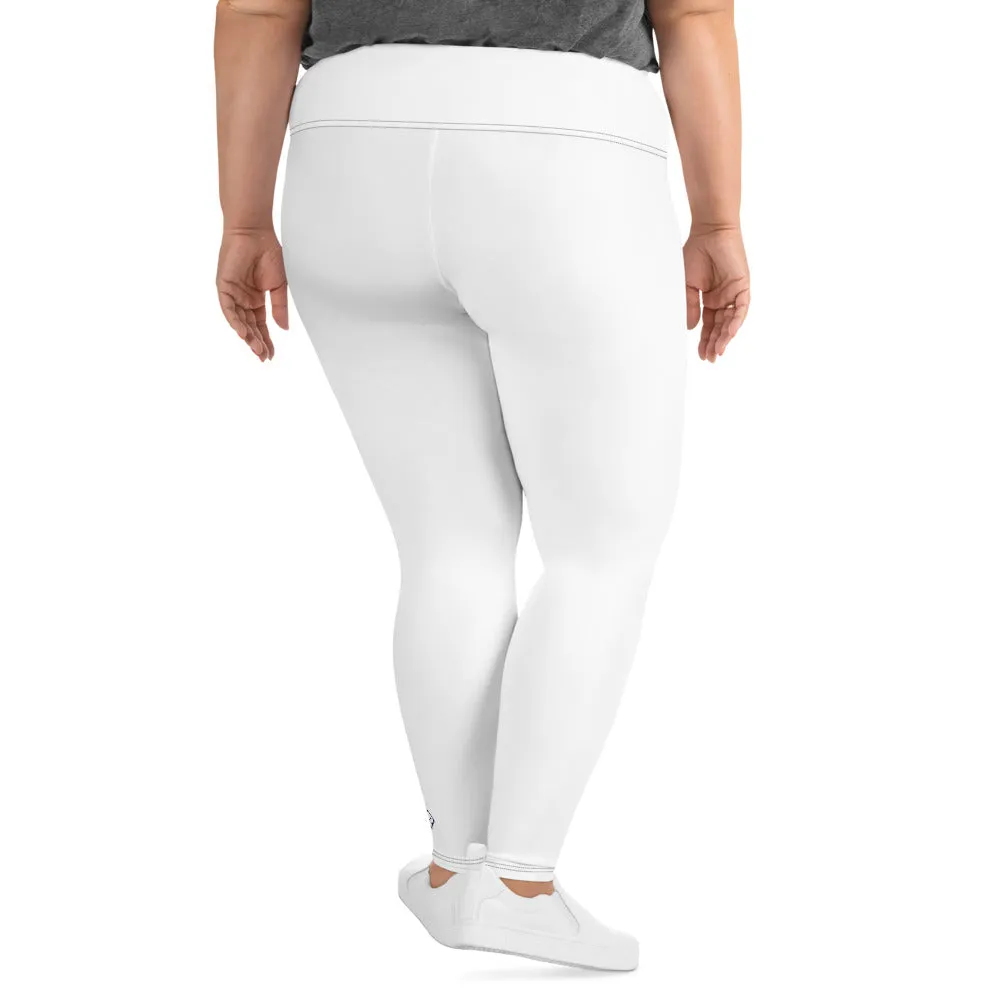 Empower Your Curves: Women's Plus Size Workout Leggings - Snow