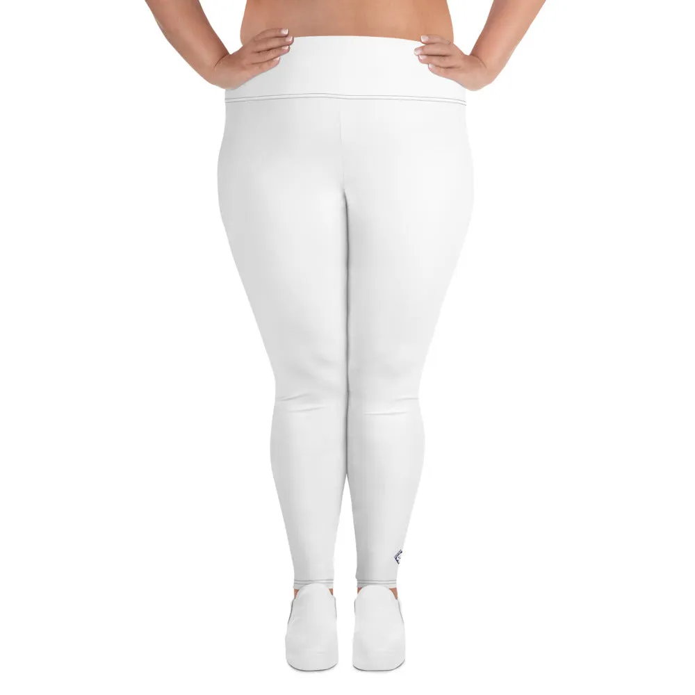 Empower Your Curves: Women's Plus Size Workout Leggings - Snow