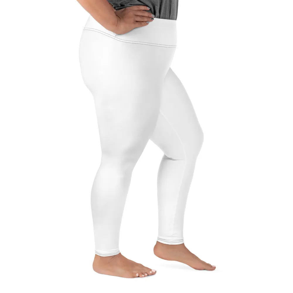 Empower Your Curves: Women's Plus Size Workout Leggings - Snow