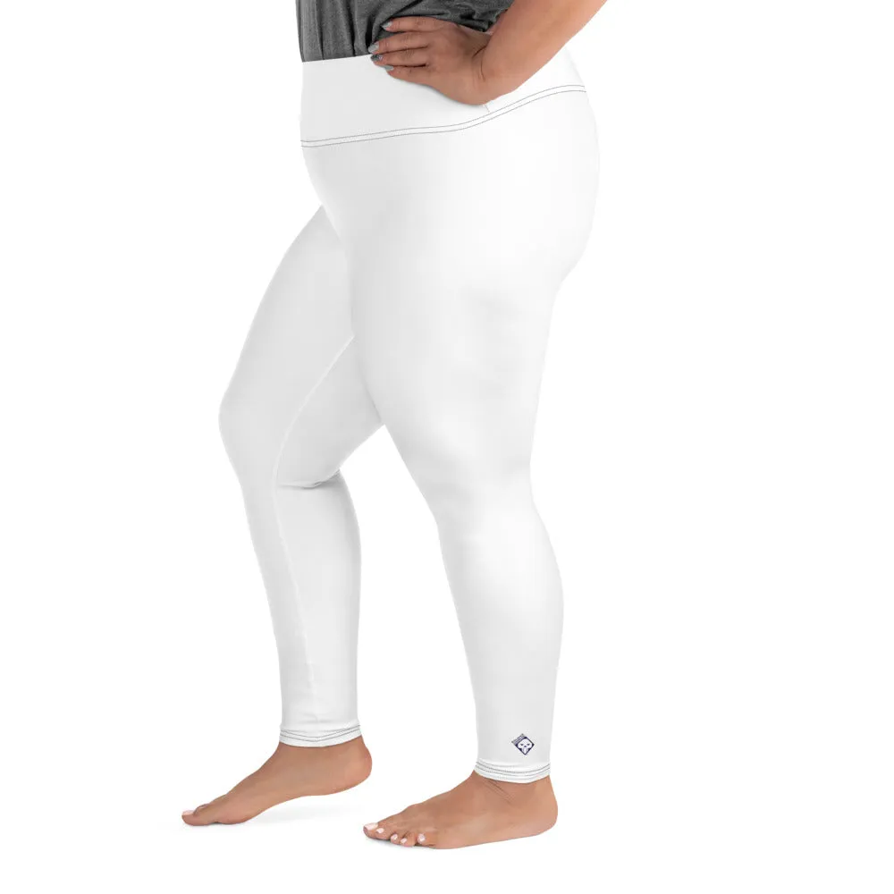 Empower Your Curves: Women's Plus Size Workout Leggings - Snow