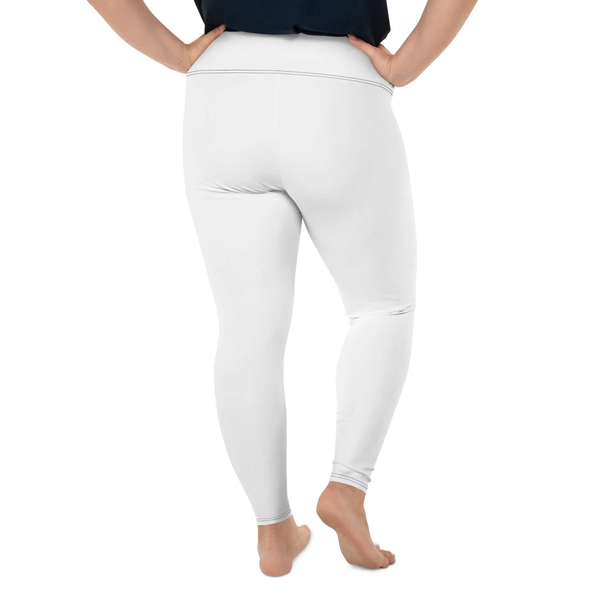 Empower Your Curves: Women's Plus Size Workout Leggings - Snow