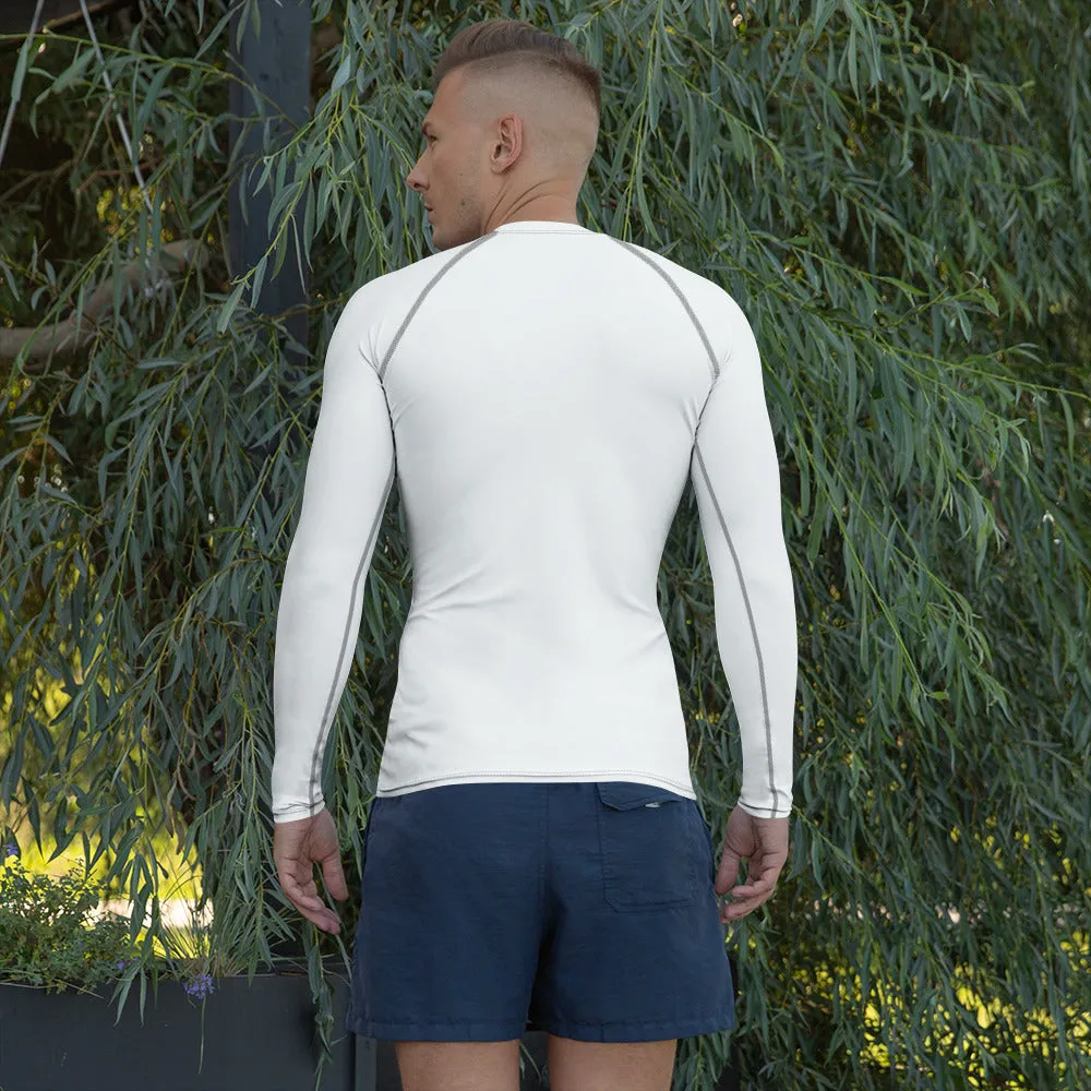 Everyday Cool: Solid Color Rash Guard for Men - Snow