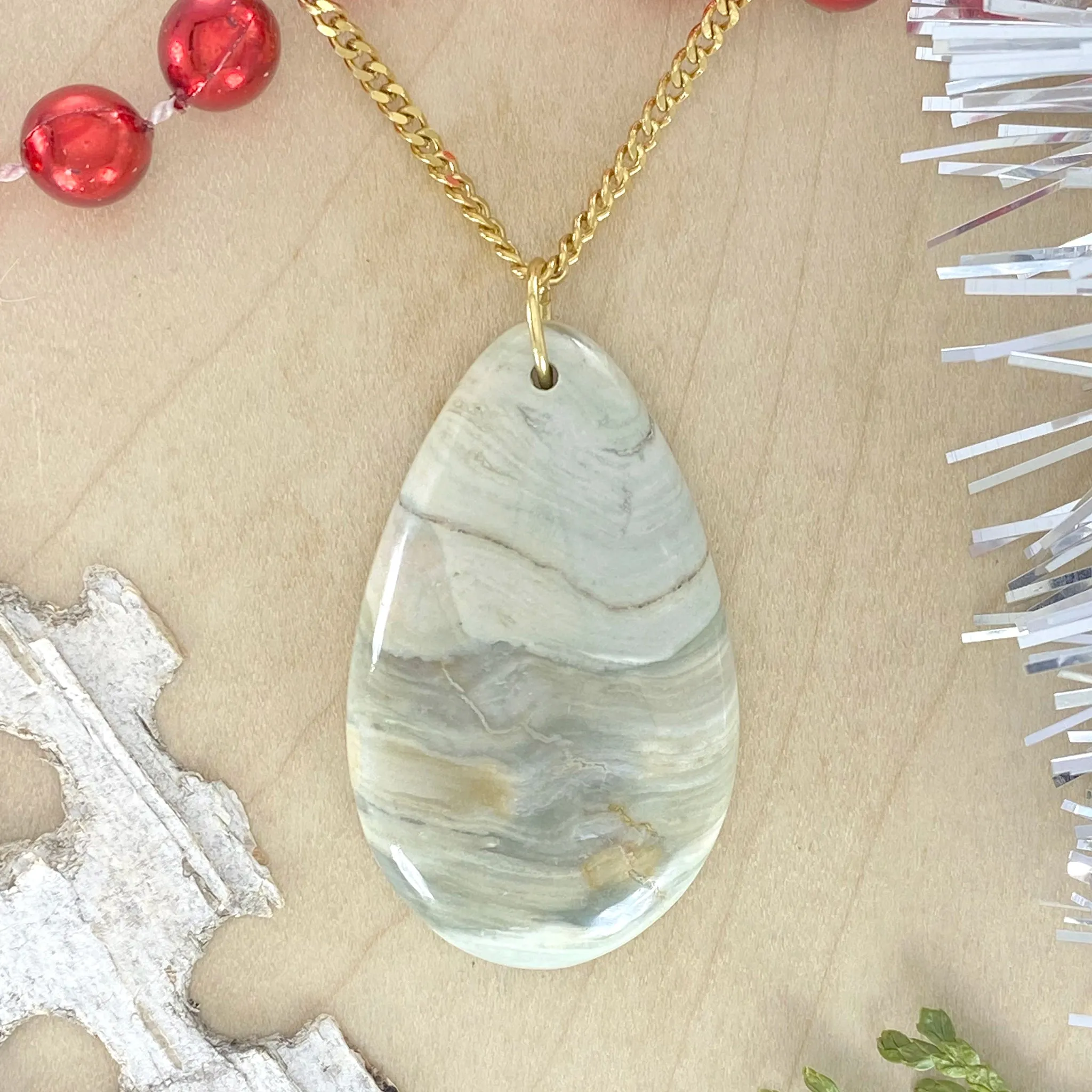 Gary Green Larsonite Pendant Necklace