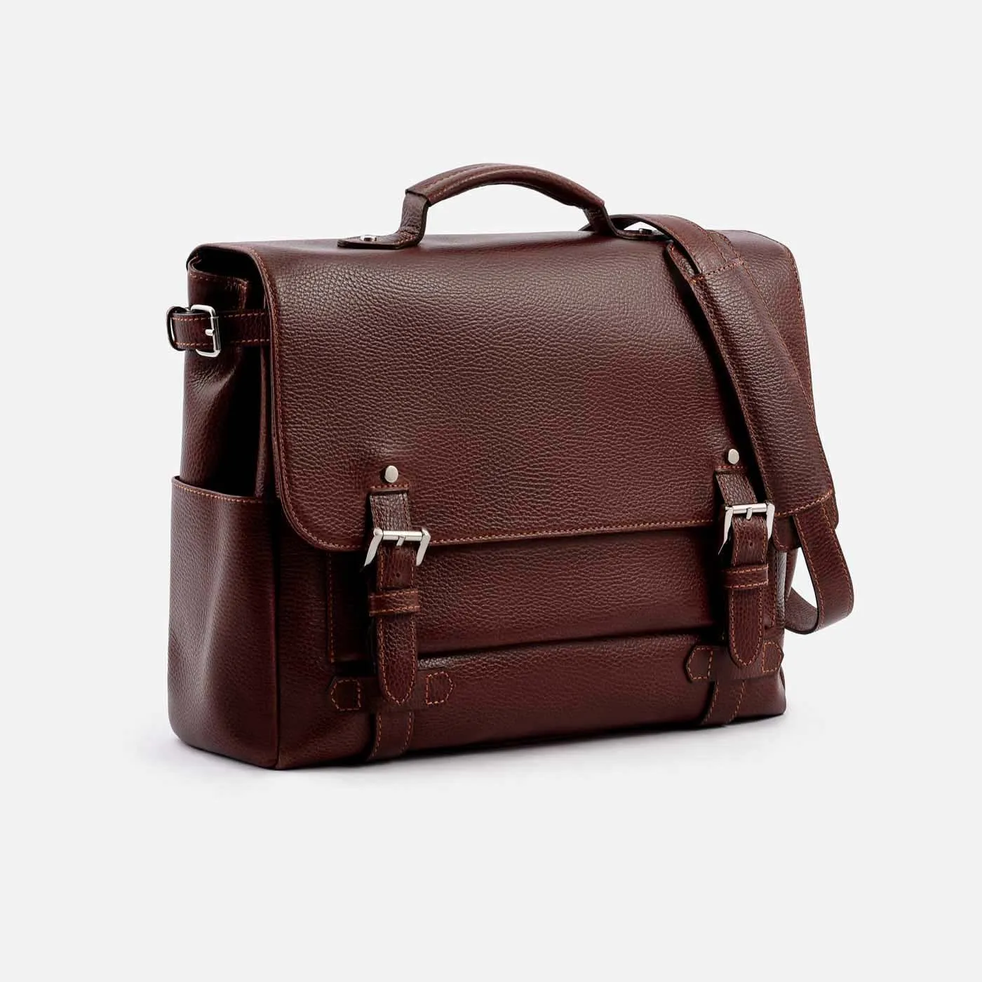 Gaston Messenger Bag - Pebbled - Men's