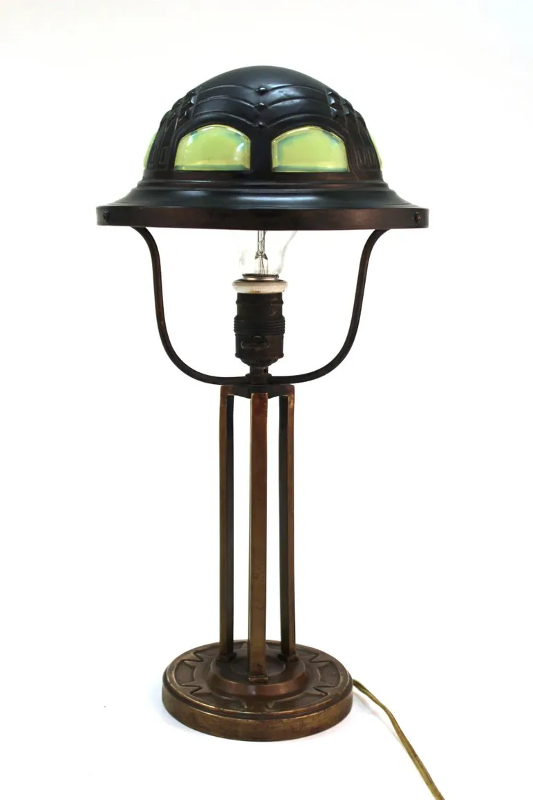 German Darmstadt Jugendstil Table Lamp Attributed to Peter Behrens