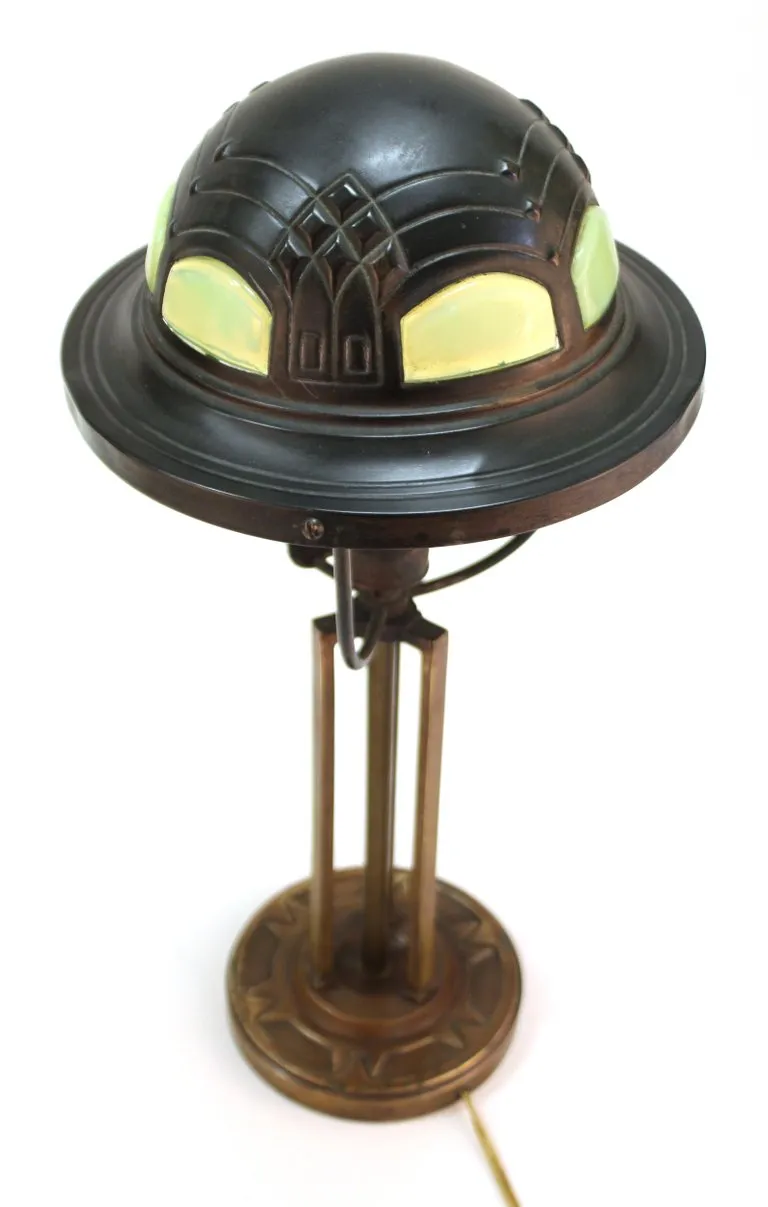 German Darmstadt Jugendstil Table Lamp Attributed to Peter Behrens