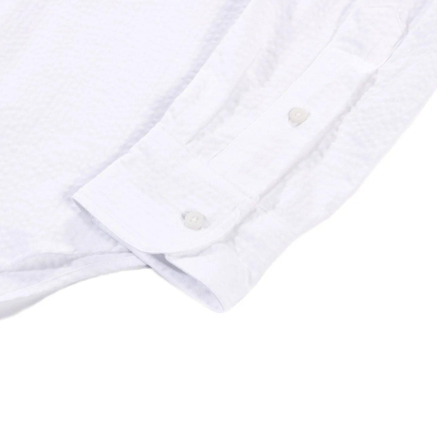 GITMAN VINTAGE BUTTON DOWN WHITE SEERSUCKER