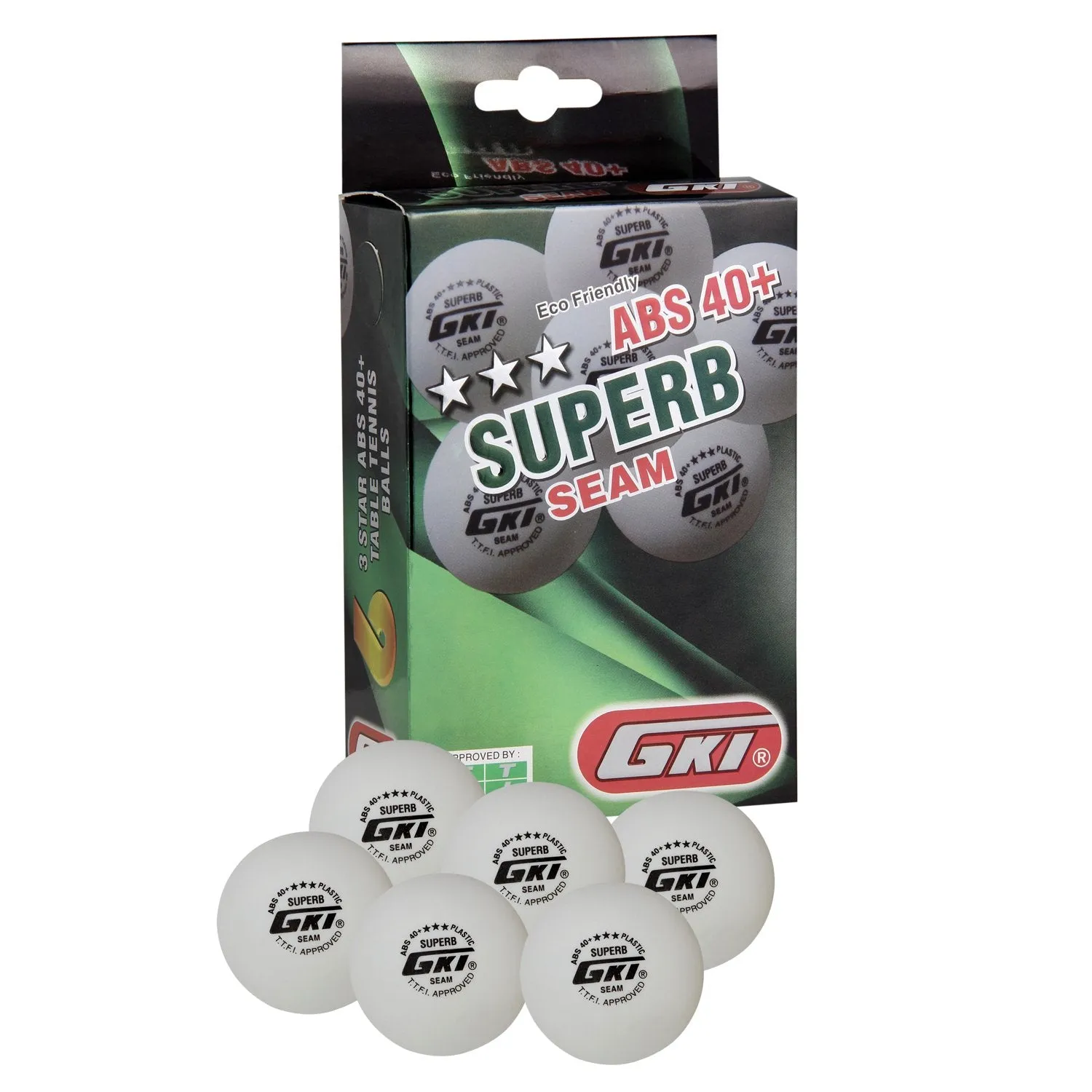 Gki 3 Star Superb ABS 40  Plastic Seam TT Balls