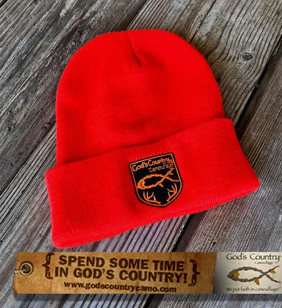 God's Country Blaze Orange Cuff Beanie