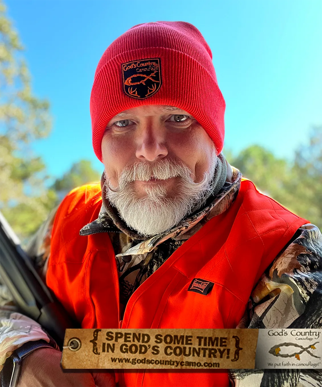 God's Country Blaze Orange Cuff Beanie