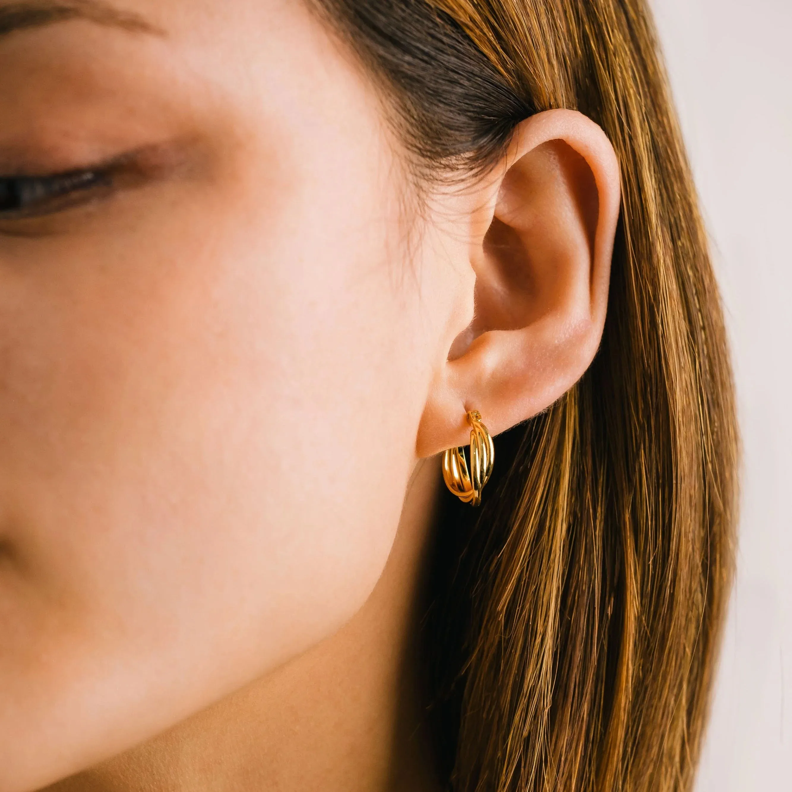 Gold Plated Isobel Hoop Earrings