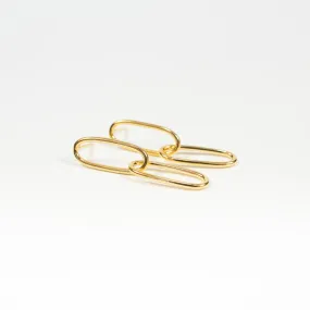 Gold Vermeil Oval Loops Studs