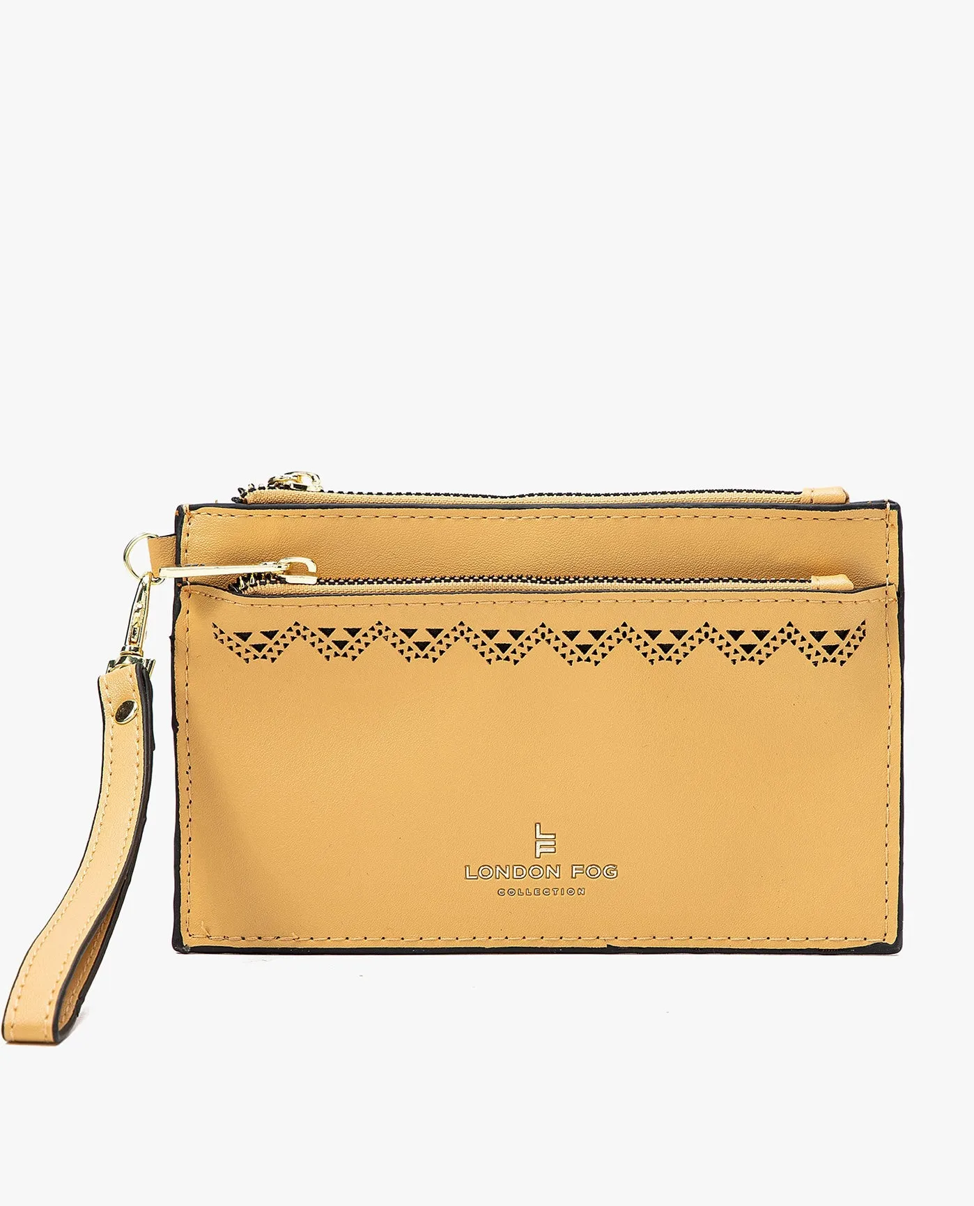 HANNAH LASER CUT WRISTLET DOUBLE ZIP