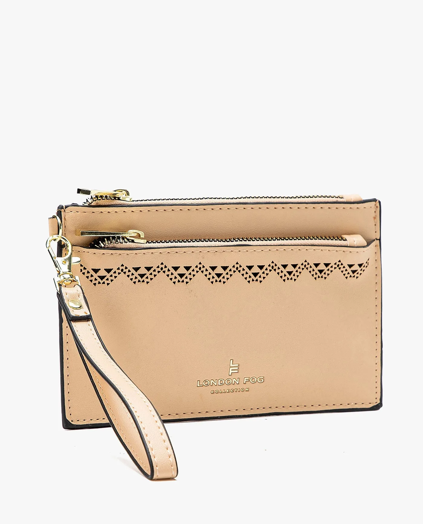 HANNAH LASER CUT WRISTLET DOUBLE ZIP