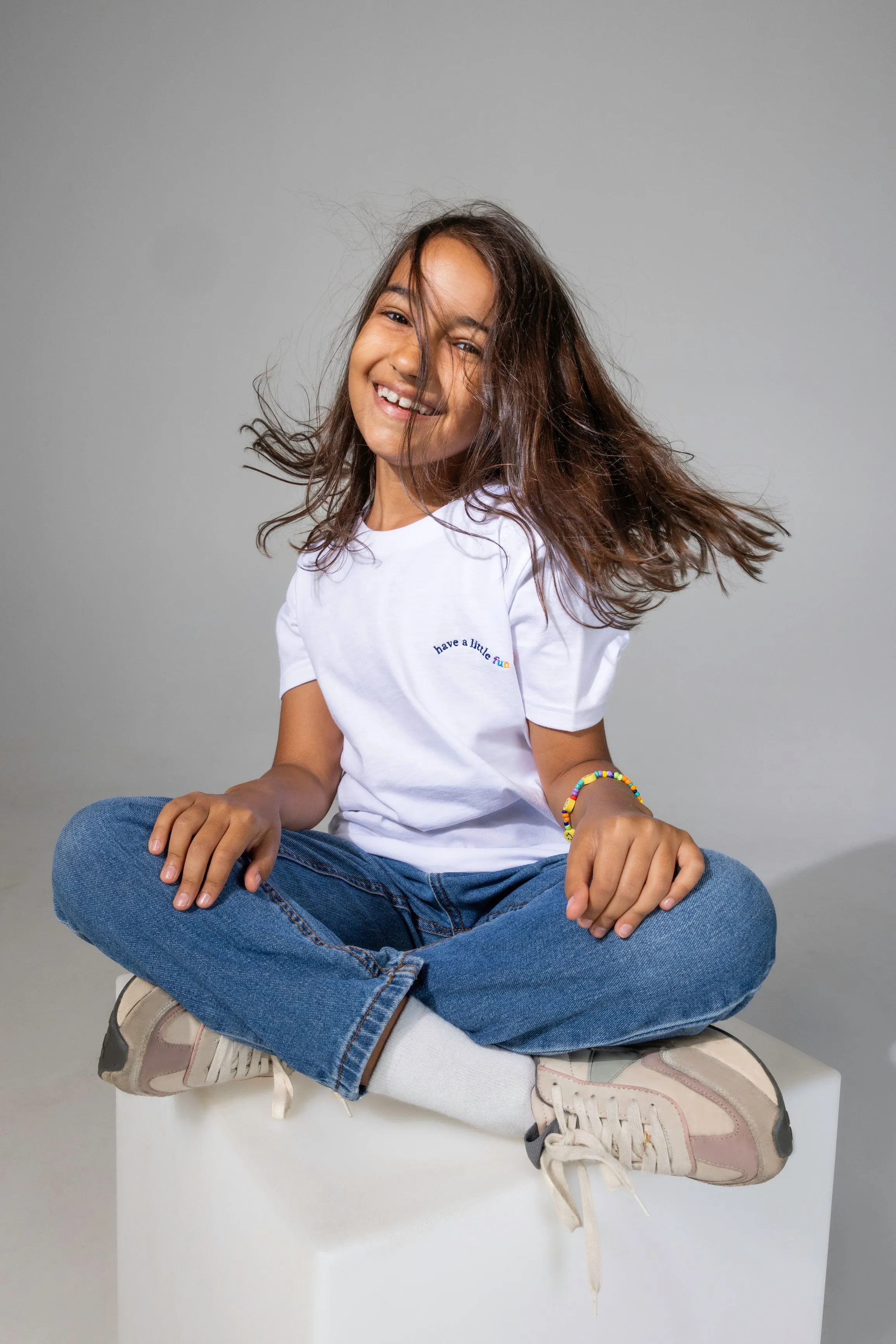 Have a Little Fun Today Embroidered Kids Tee