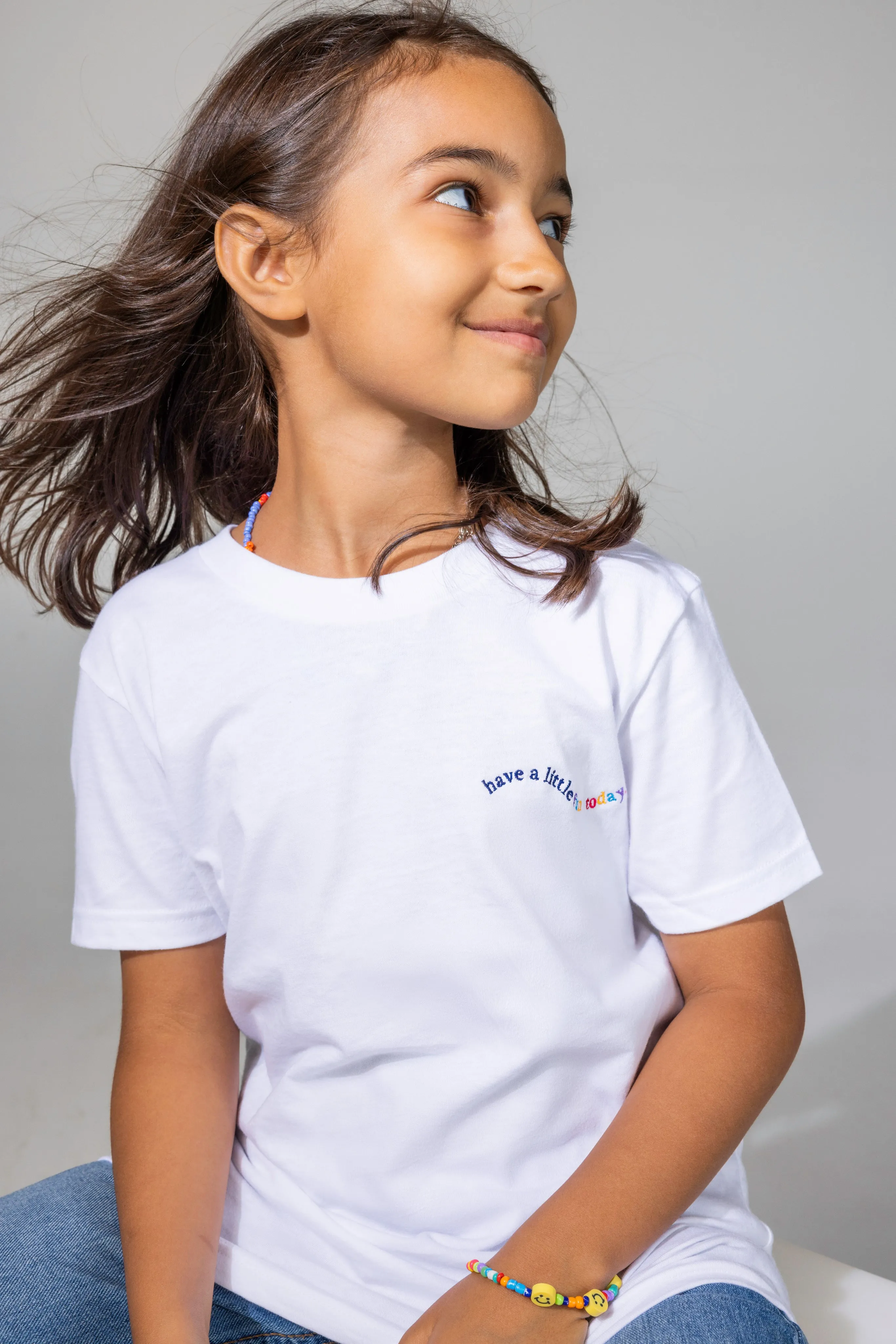 Have a Little Fun Today Embroidered Kids Tee