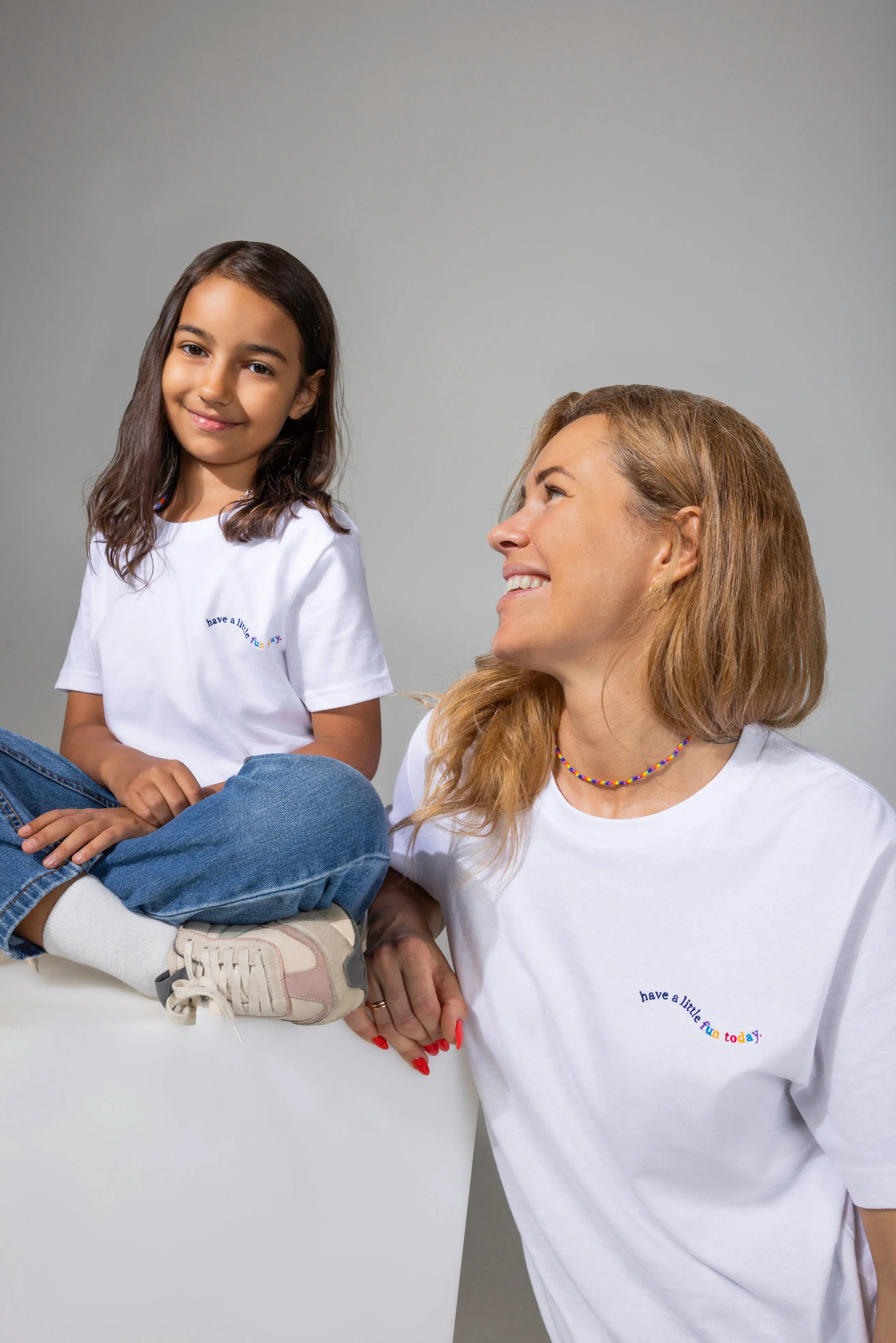 Have a Little Fun Today Embroidered Kids Tee