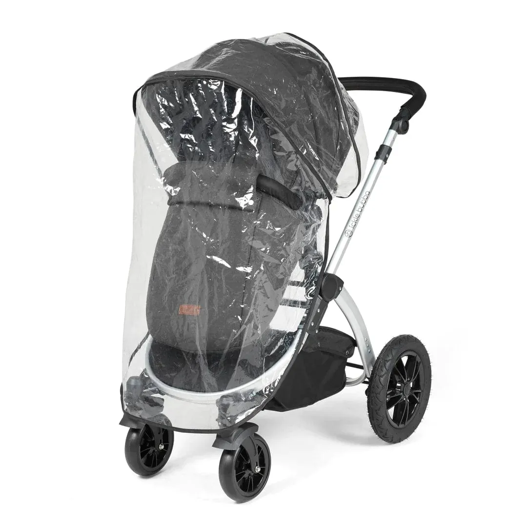 Ickle Bubba Stomp Luxe All-in-One Travel System with Isofix Base (Galaxy) - Silver/Charcoal Grey/Black