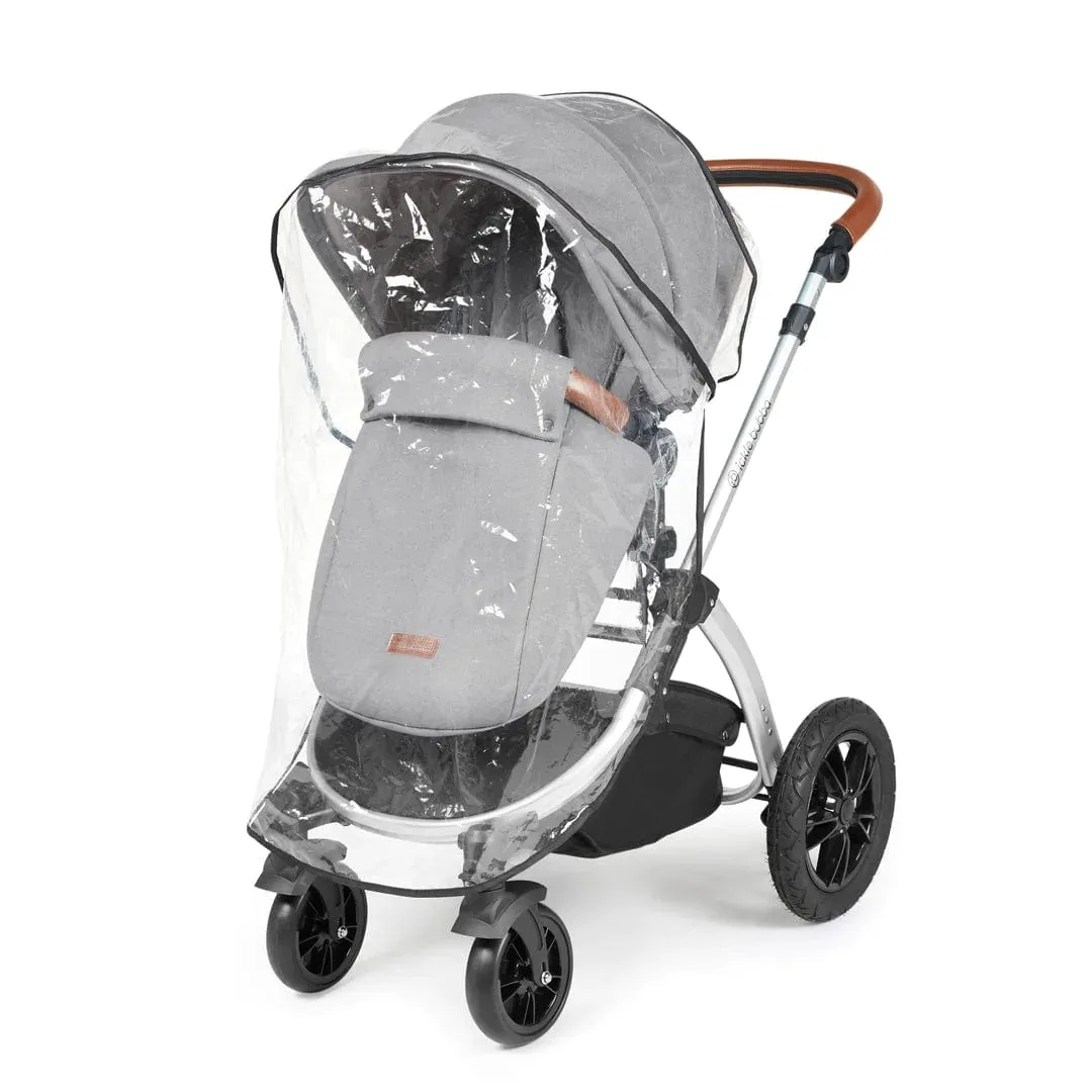 Ickle Bubba Stomp Luxe All-in-One Travel System with Isofix Base (Galaxy) - Silver/Pearl Grey/Tan