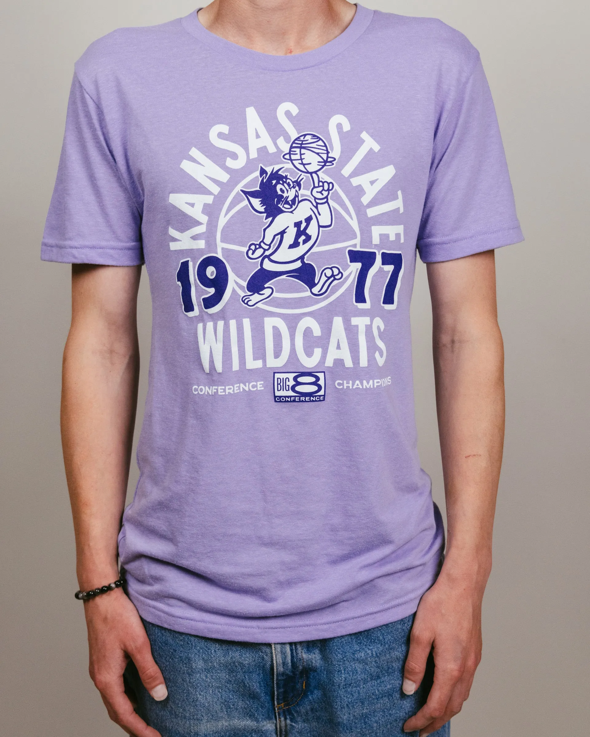 K-State 1977 Big 8 Champs Lavender T-Shirt