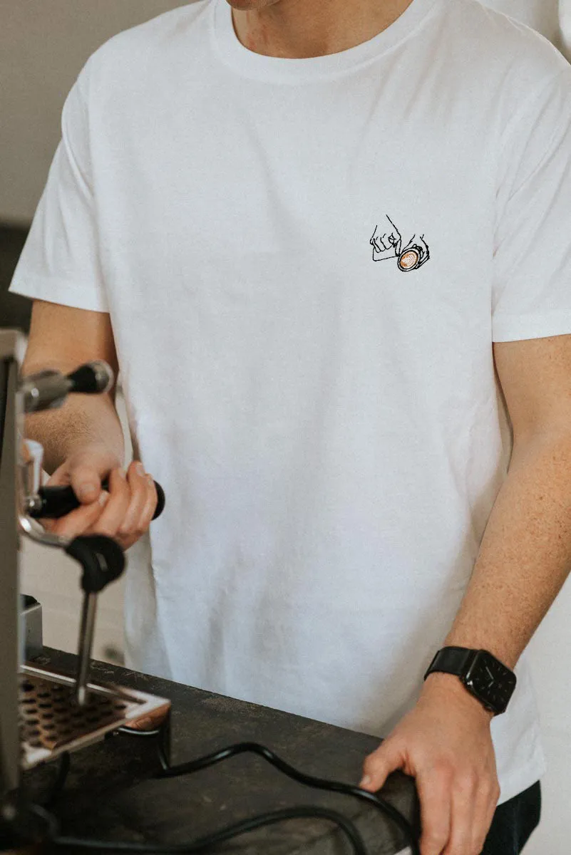 Latte Art | Besticktes Organic Bio Baumwoll-T-Shirt