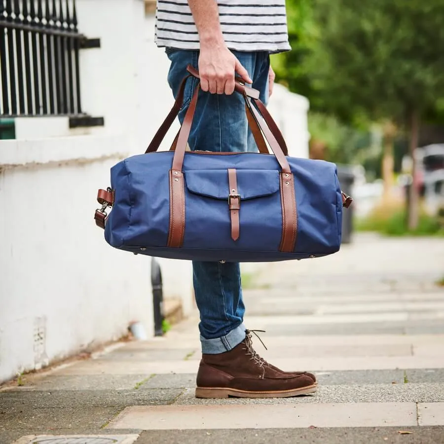 Leather Trim Weekend Travel Bag