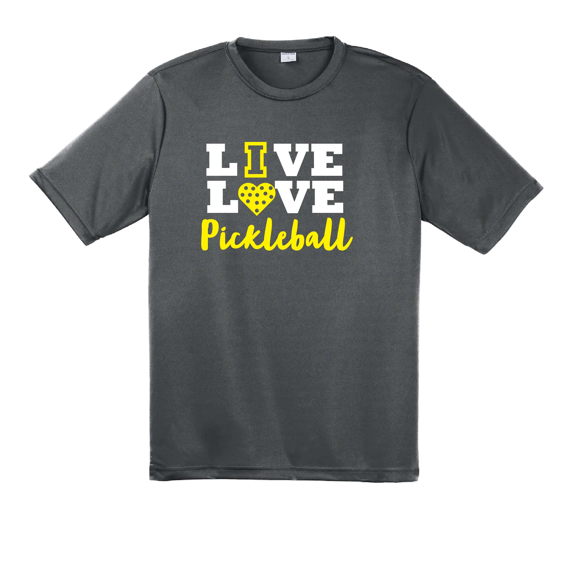 Live Love Pickleball | Men's Short Sleeve Athletic Shirt | 100% Polyester