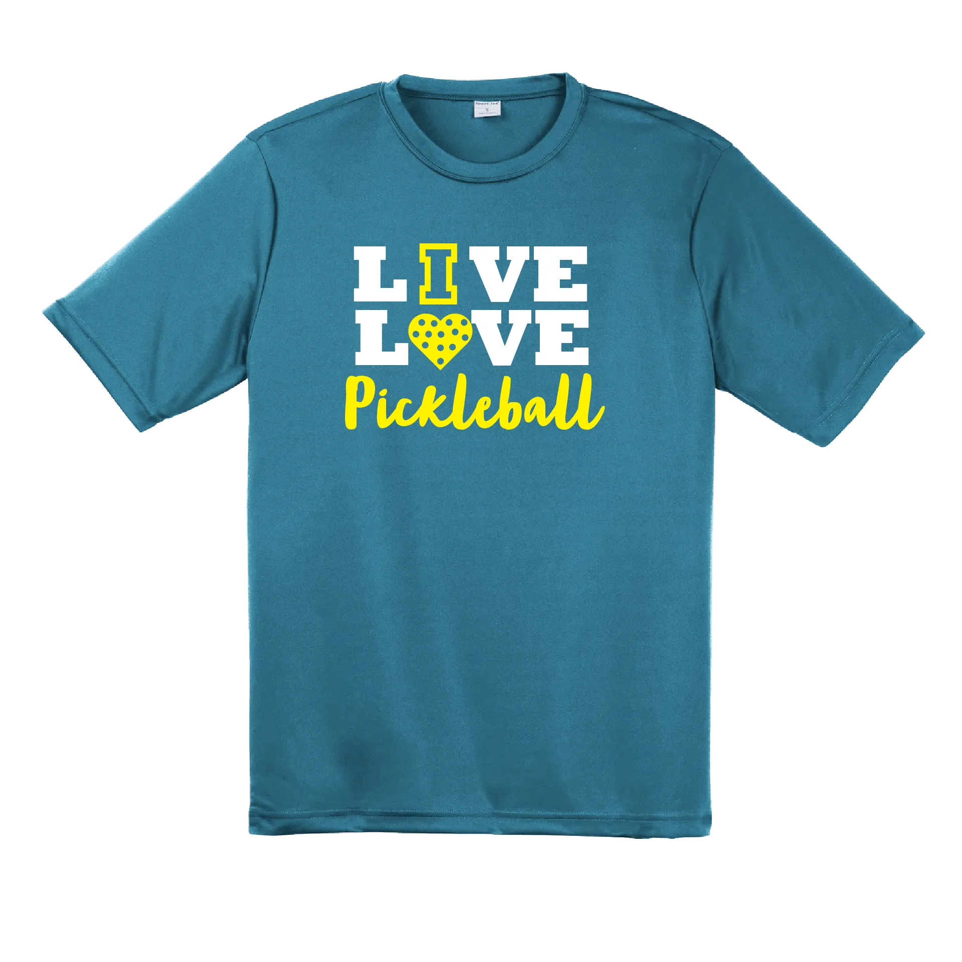 Live Love Pickleball | Men's Short Sleeve Athletic Shirt | 100% Polyester