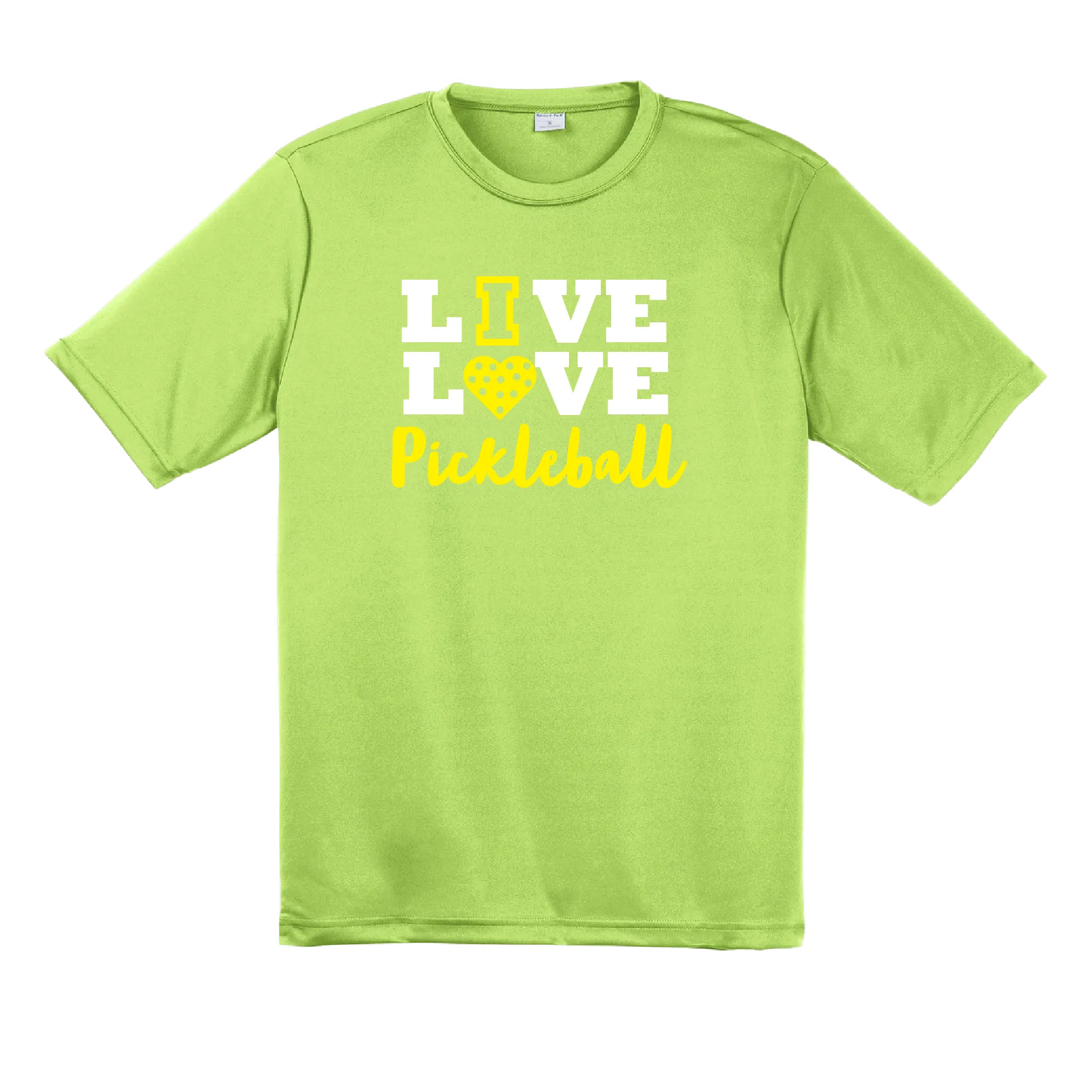 Live Love Pickleball | Men's Short Sleeve Athletic Shirt | 100% Polyester