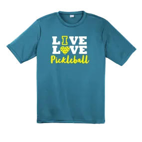 Live Love Pickleball | Men's Short Sleeve Athletic Shirt | 100% Polyester