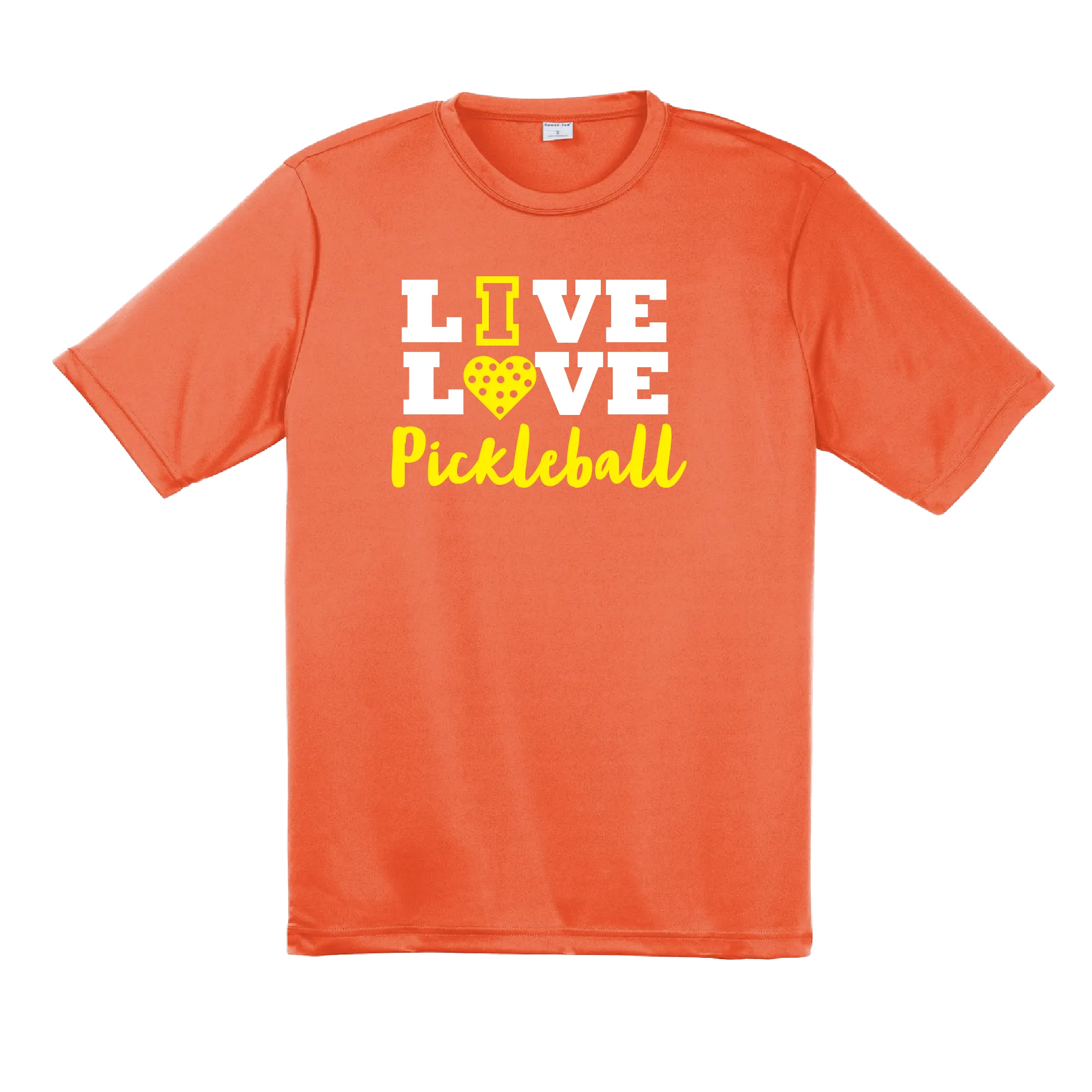 Live Love Pickleball | Men's Short Sleeve Athletic Shirt | 100% Polyester