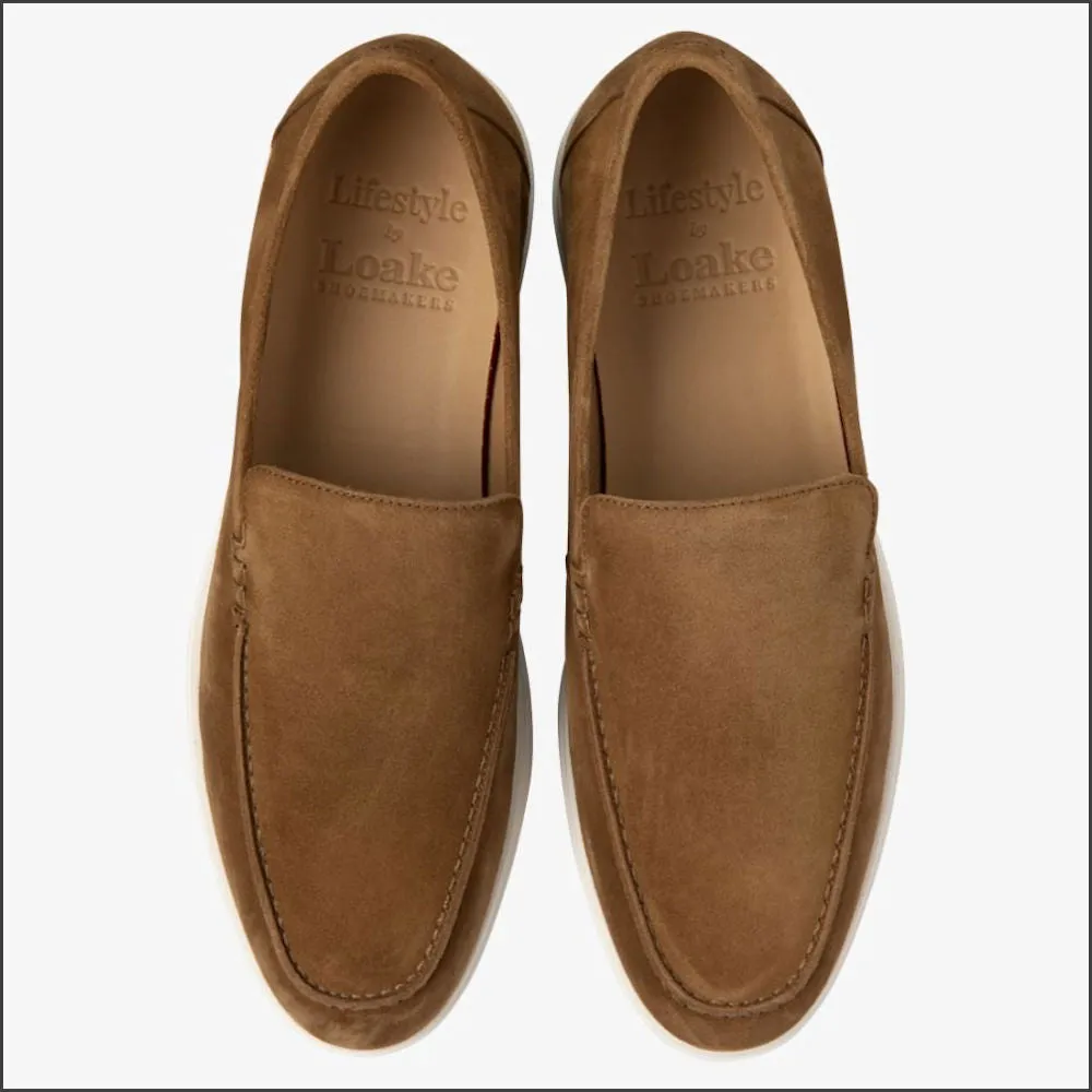 Loake Tuscany Chestnut Brown Suede Loafer*