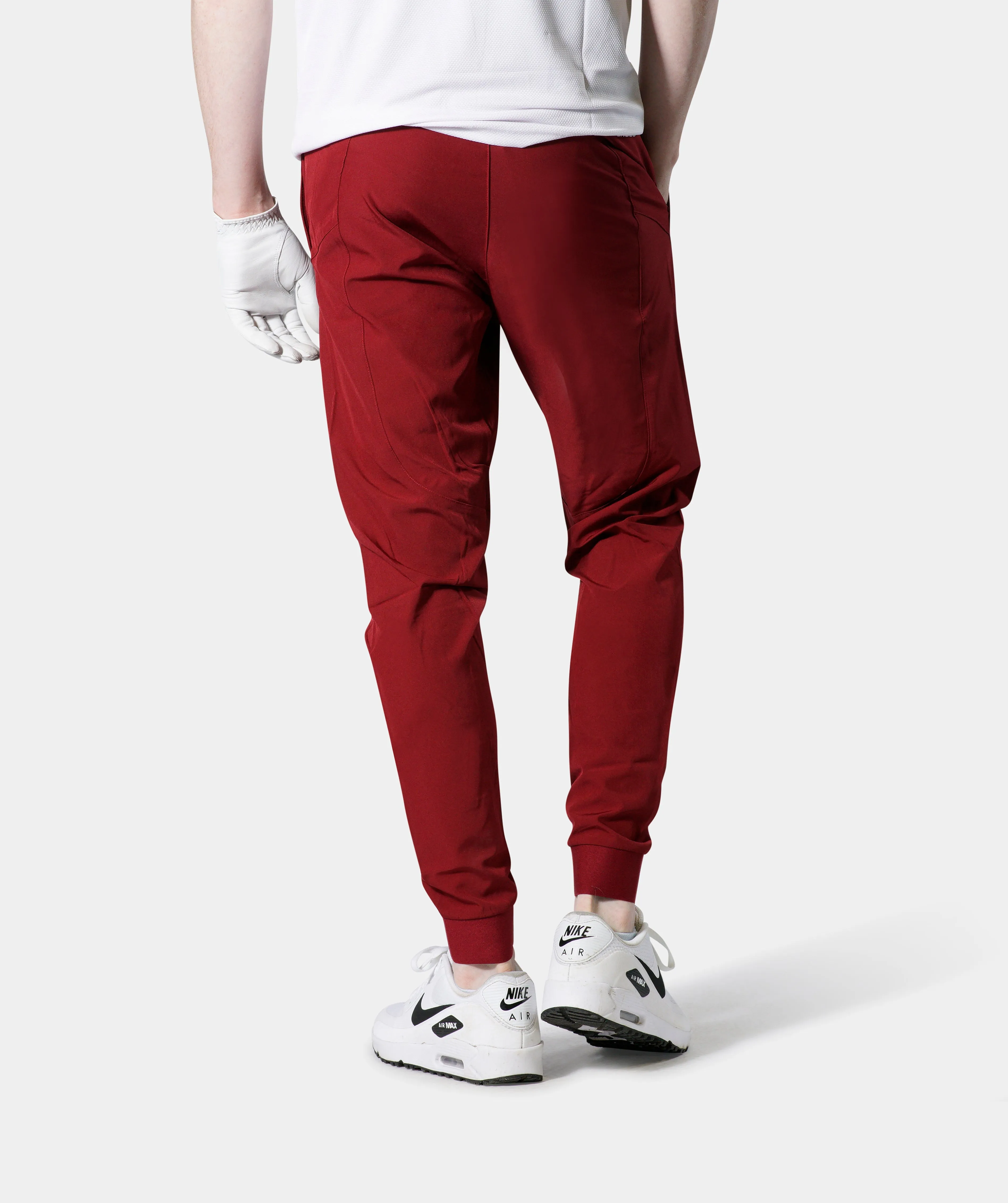 LUXE GOLF JOGGERS - BURGUNDY