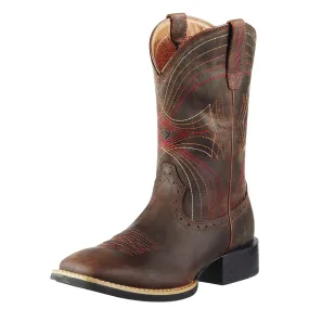 Men's Ariat Sport Wide Square Toe - Distressed Brown