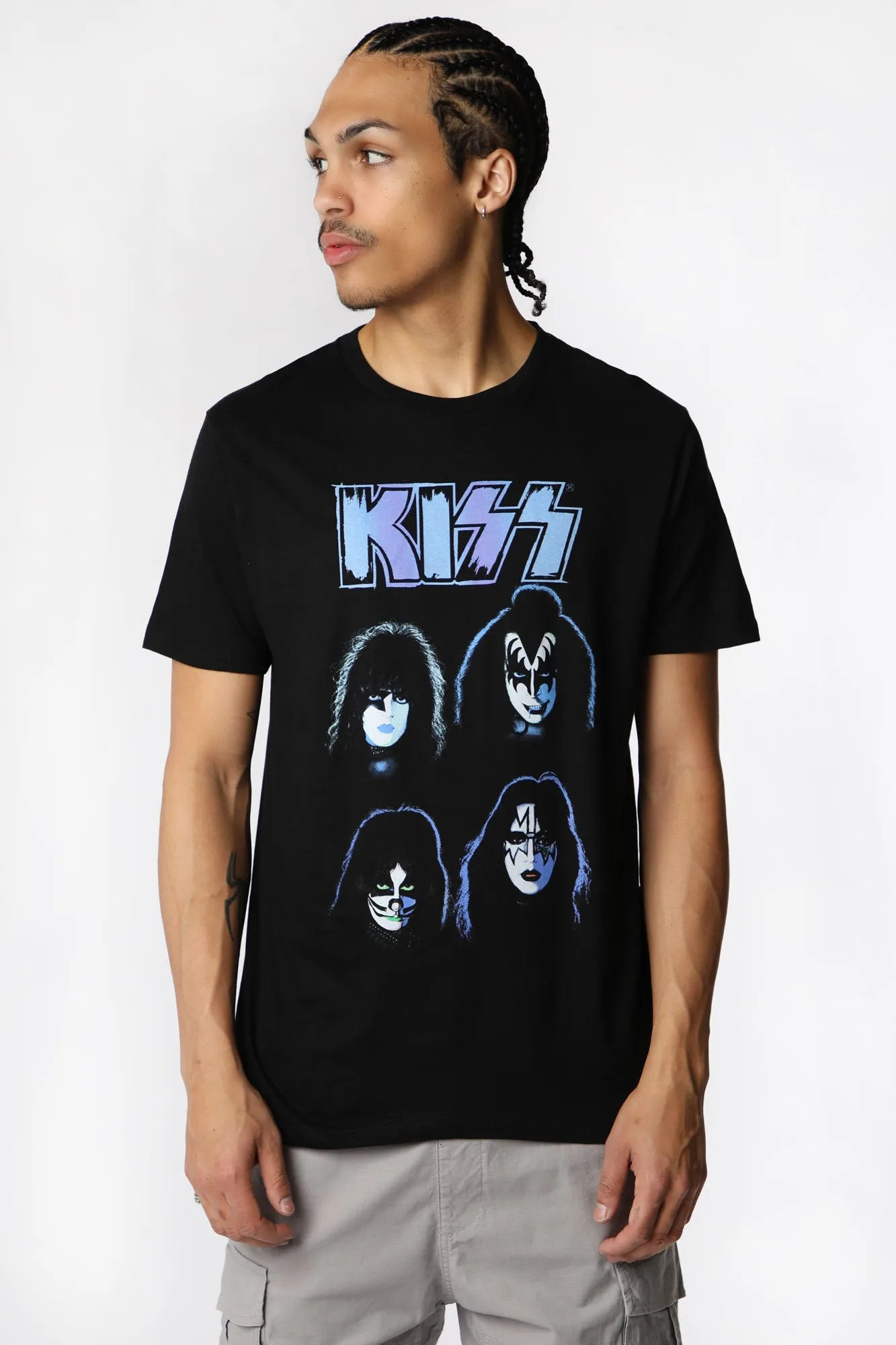 Mens KISS Four Faces T-Shirt