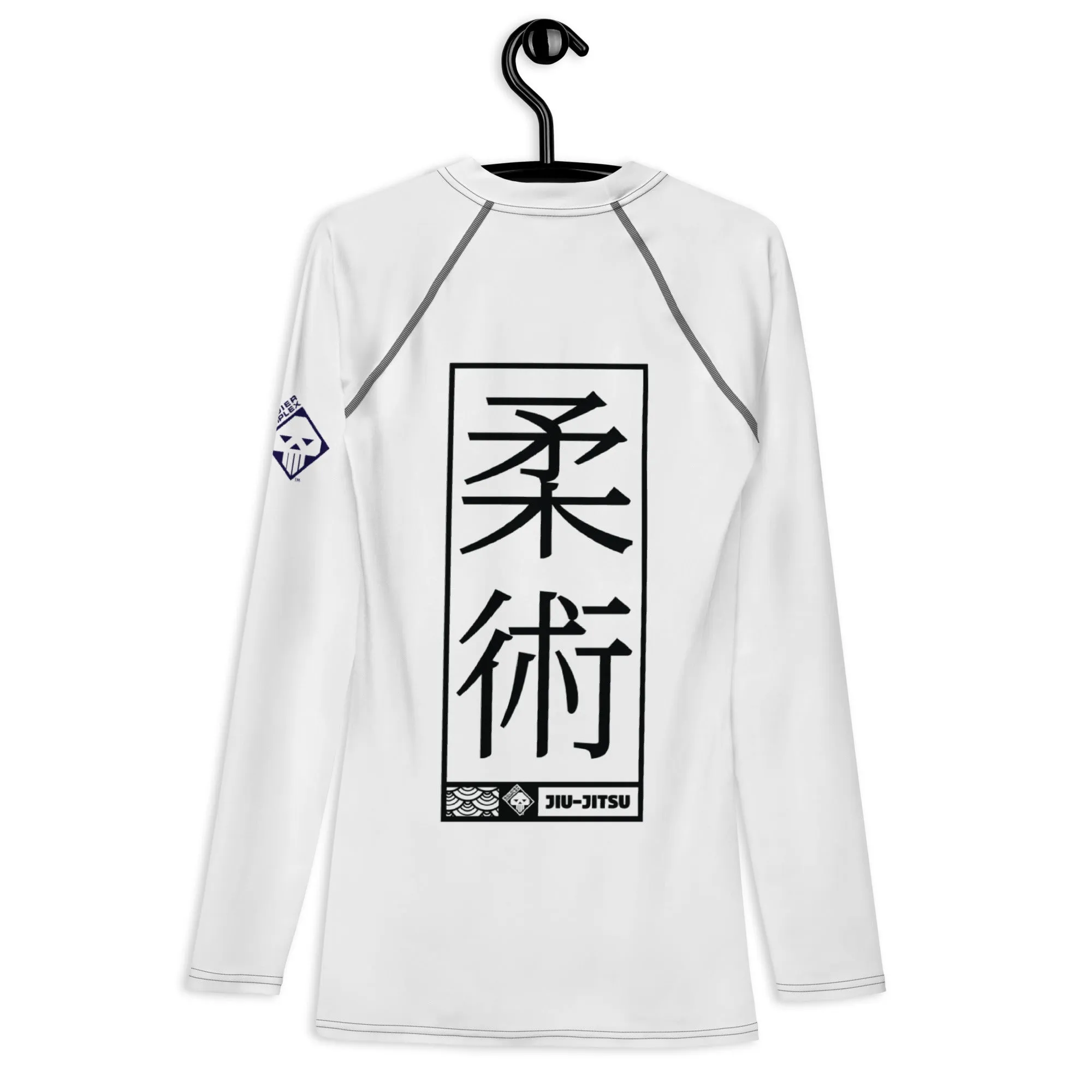 Mens Long Sleeve BJJ Rash Guard - Jiu-Jitsu 014 - Snow