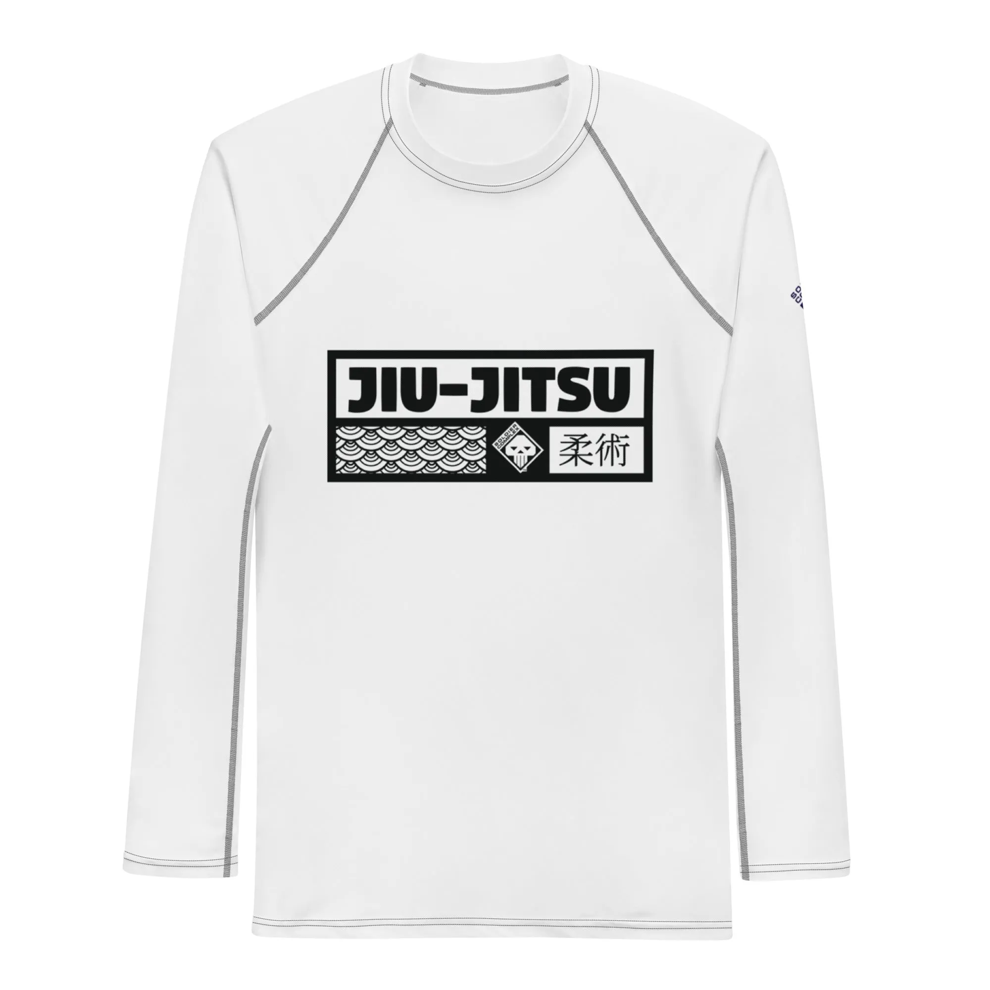 Mens Long Sleeve BJJ Rash Guard - Jiu-Jitsu 014 - Snow