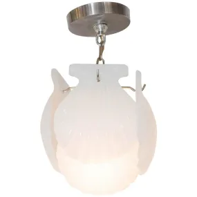 Mid-Century Modern Italian Pendant with Murano Glass Shells