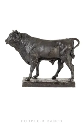 Miscellaneous, Art, Bronze, Bull, Vintage, 443